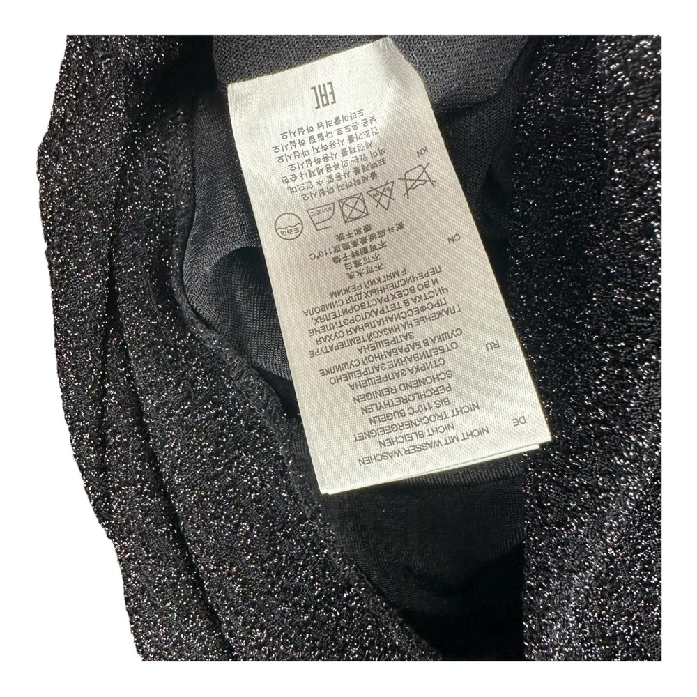IRO Paris 36 Black Foa Sparkly Cutout Blouse High Neck Party Cocktail Sexy - Picture 9 of 15